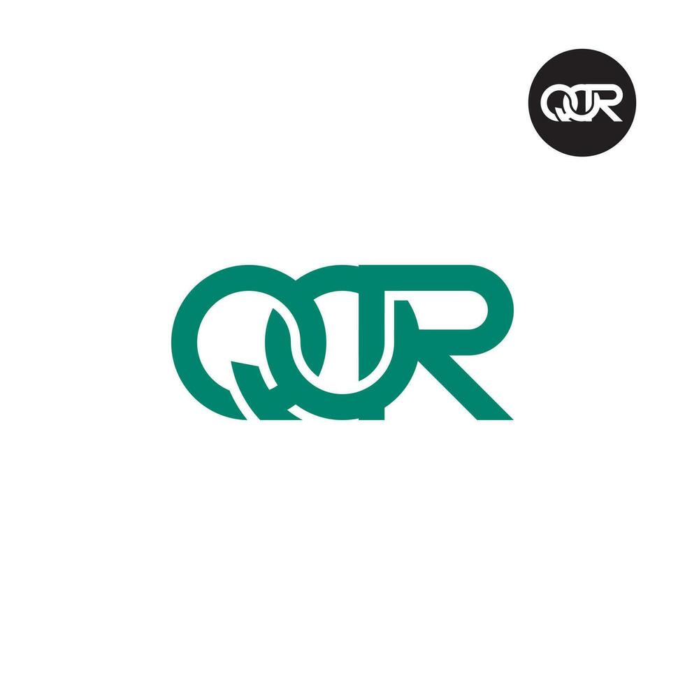 lettera qor monogramma logo design vettore