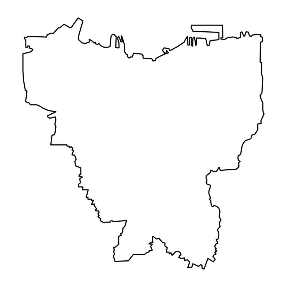 speciale capitale regione di jakarta carta geografica, amministrativo divisione di Indonesia. vettore illustrazione.