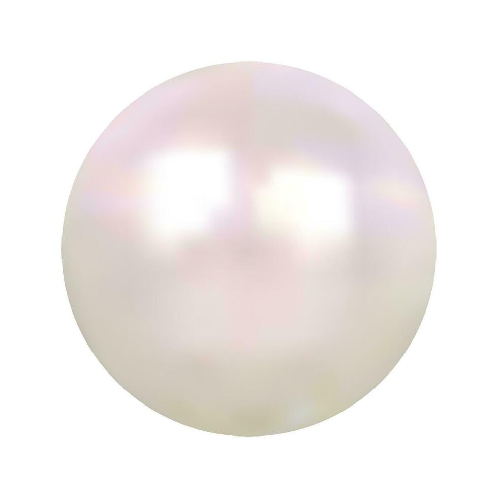 vettore realistico perla su bianca sfondo