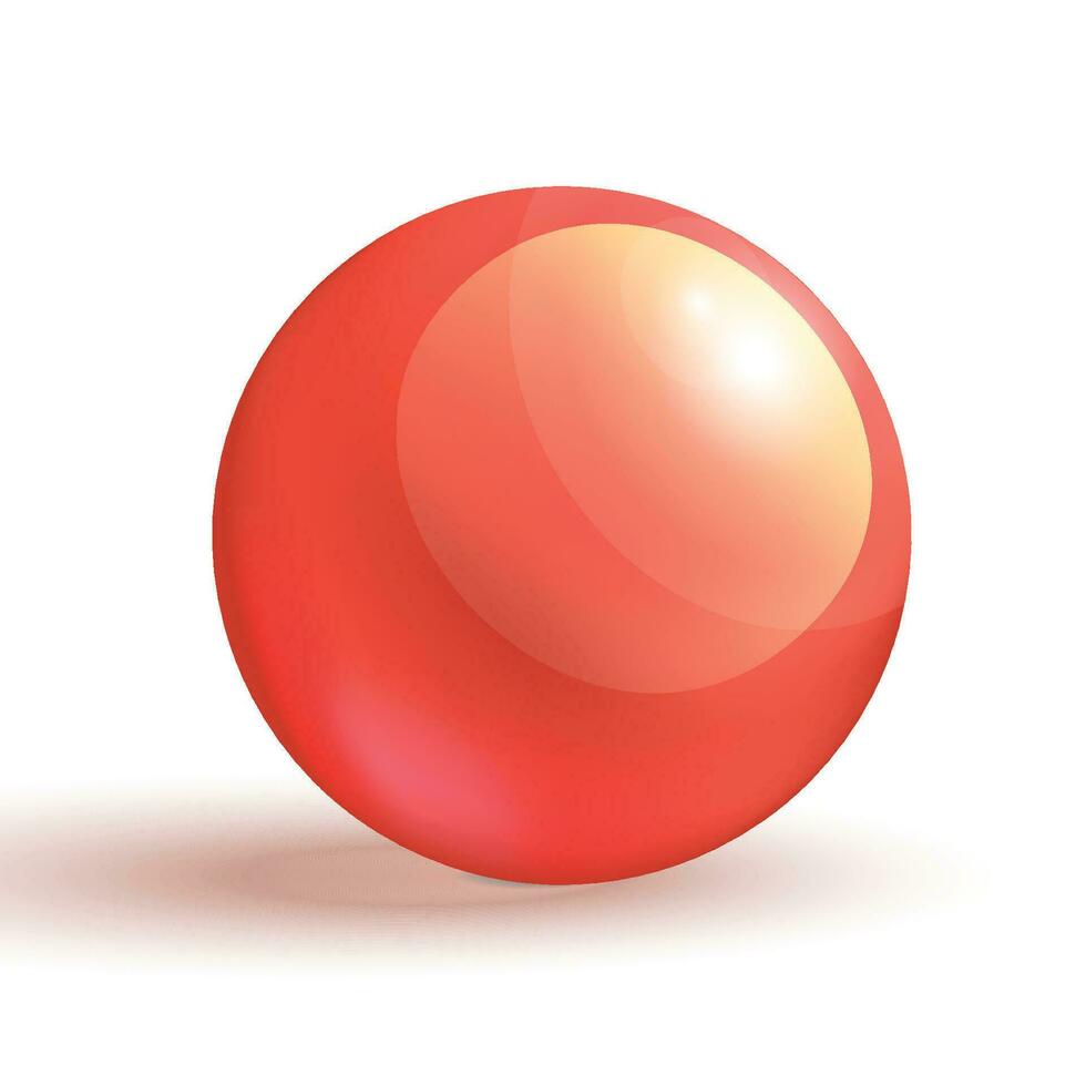 vettore realistico rosso bolle su bianca sfondo
