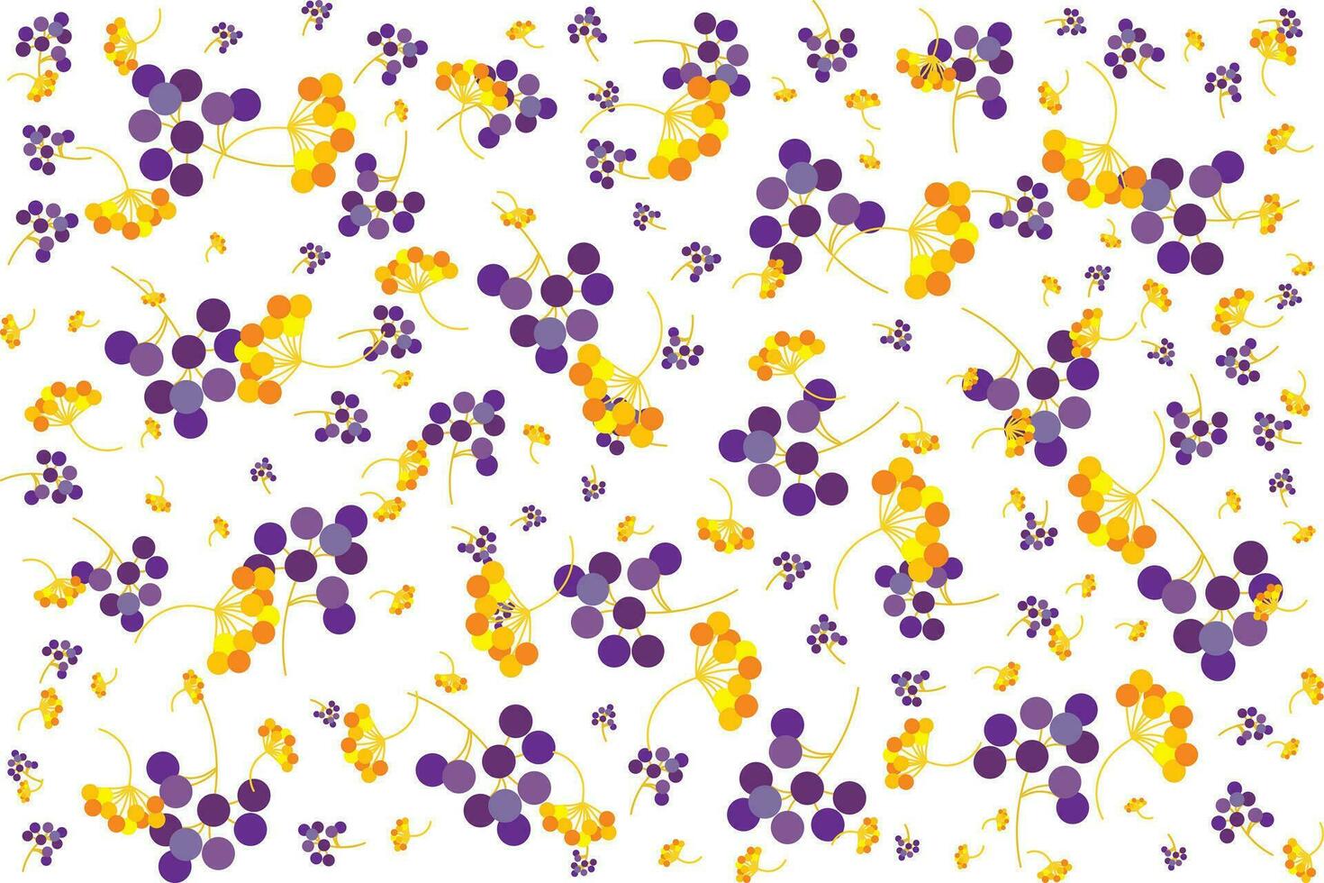 illustrazione, astratto giallo e viola frutta sfondo. vettore