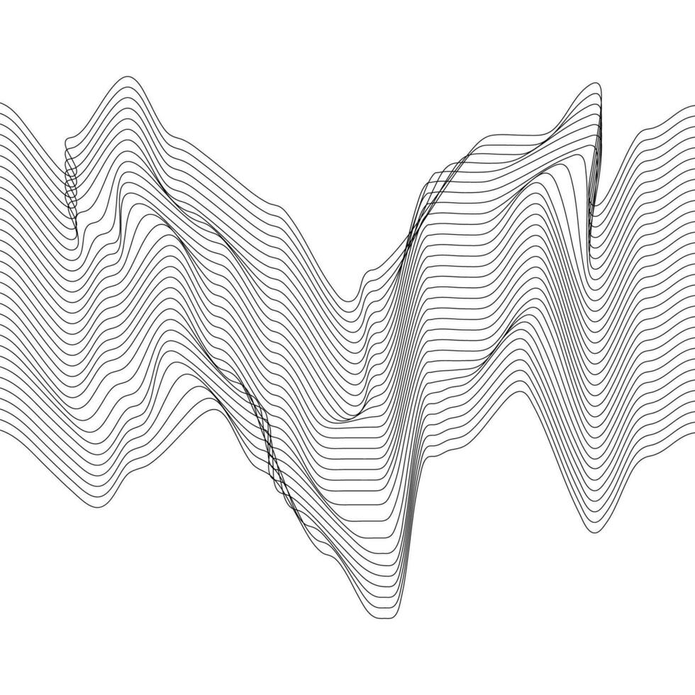 astratto wireframe vettore sfondo. astratto a strisce struttura ondulato curva Linee sfondo