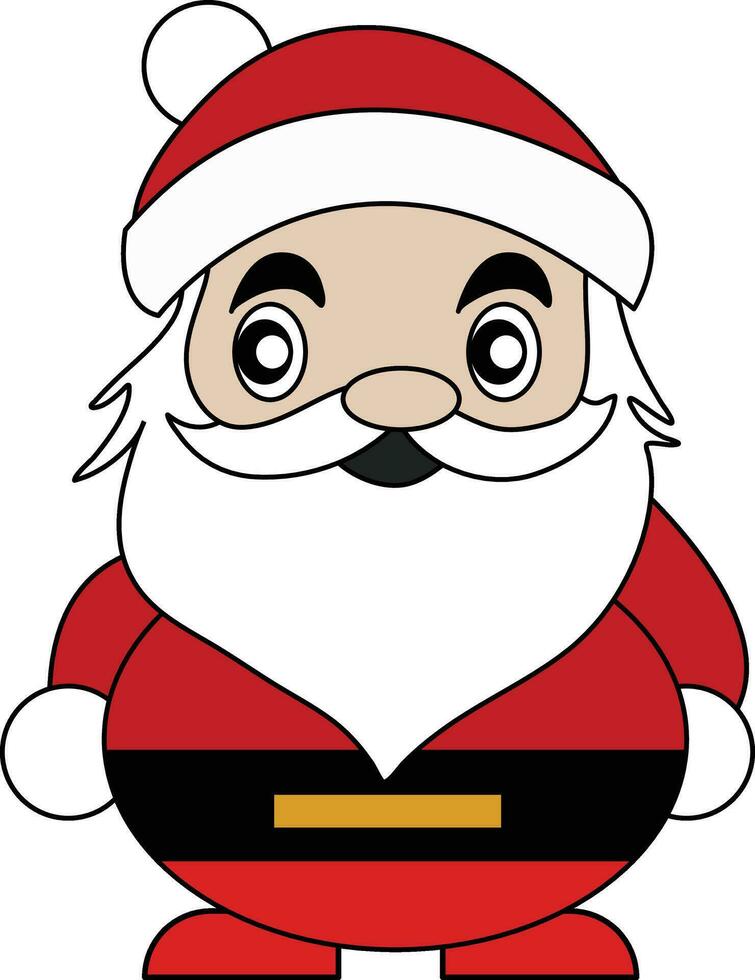 Santa Claus per progettazione Natale opera d'arte vettore
