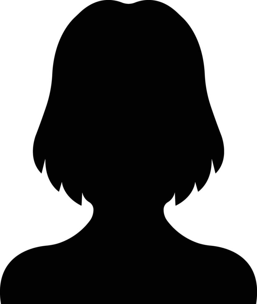 utente profilo, persona icona nel piatto isolato nel adatto per sociale media donne profili, salvaschermo raffigurante femmina viso sagome vettore per applicazioni sito web