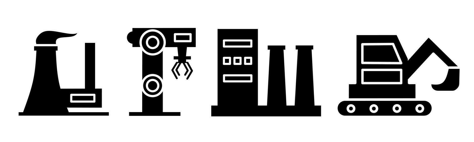 industriale, costruzione icona collezione design. azione vettore. vettore