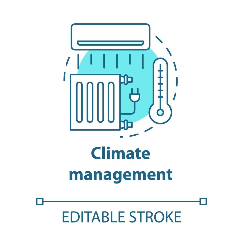 icona del concetto turchese di gestione del clima vettore
