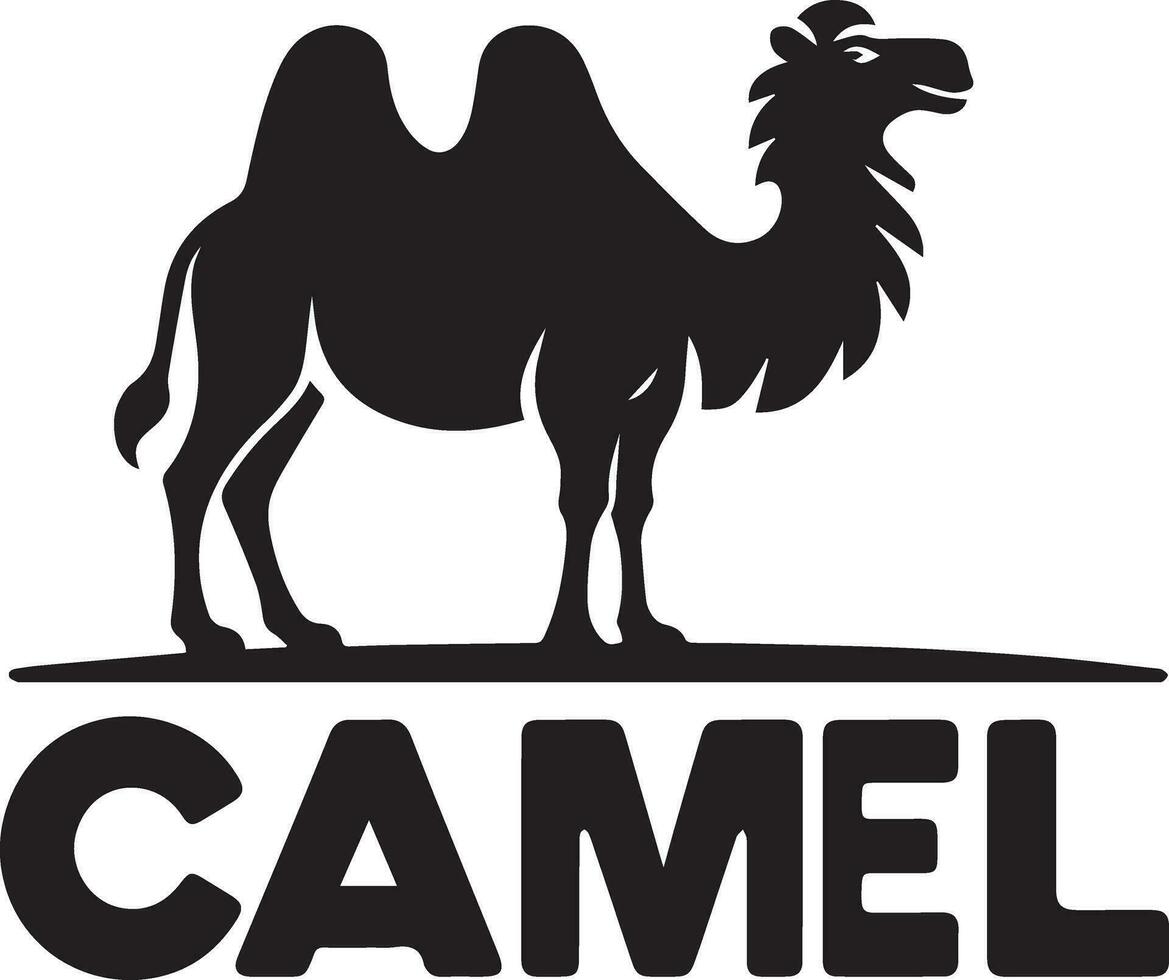cammello logo vettore arte illustrazione, cammello logo concetto, cammello animale logo silhouette 11