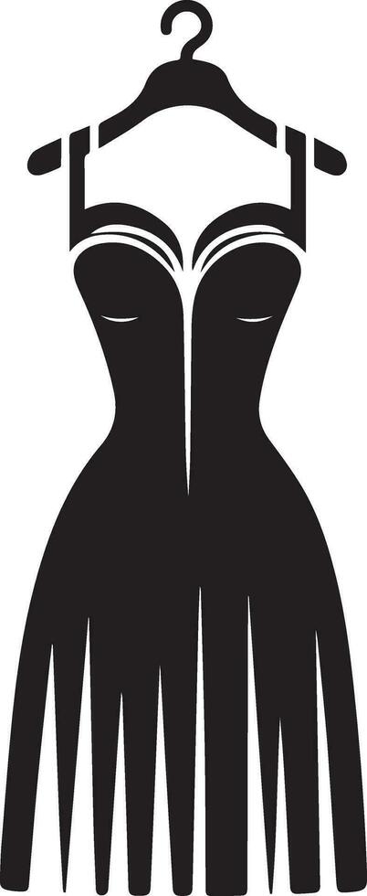 femmina vestito vettore arte illustrazione nero colore silhouette 20