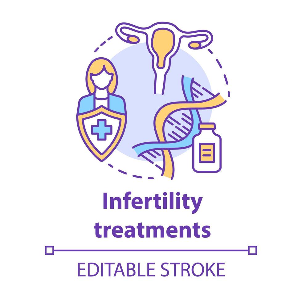 icona del concetto di trattamenti per l'infertilità vettore