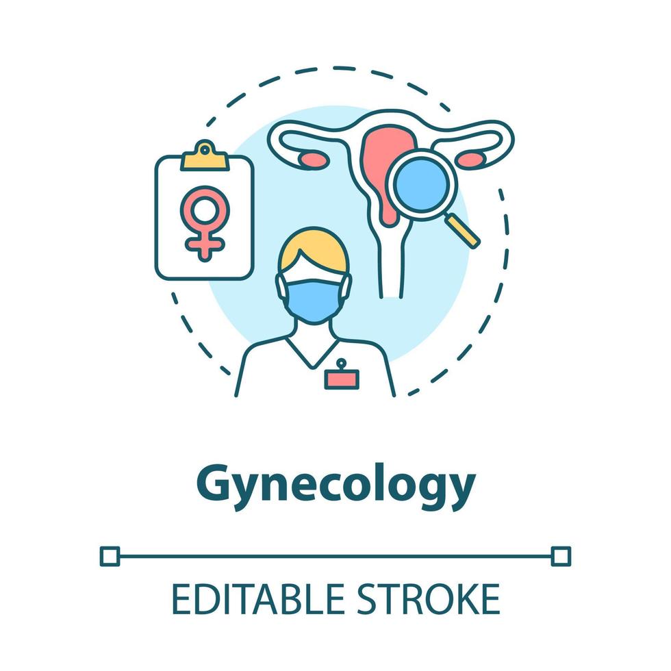 icona del concetto di ginecologia vettore