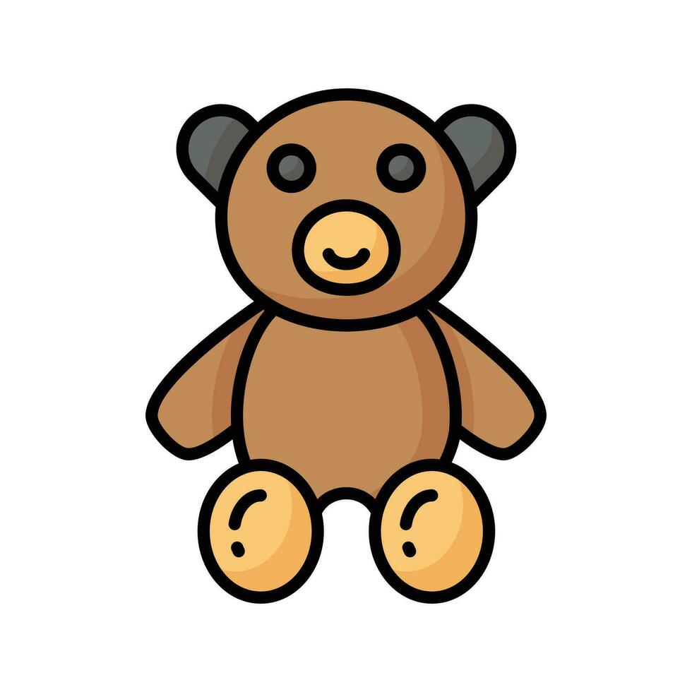 orsacchiotto orso icona nel di moda design stile, carino orsacchiotto orso vettore per bambini giocando
