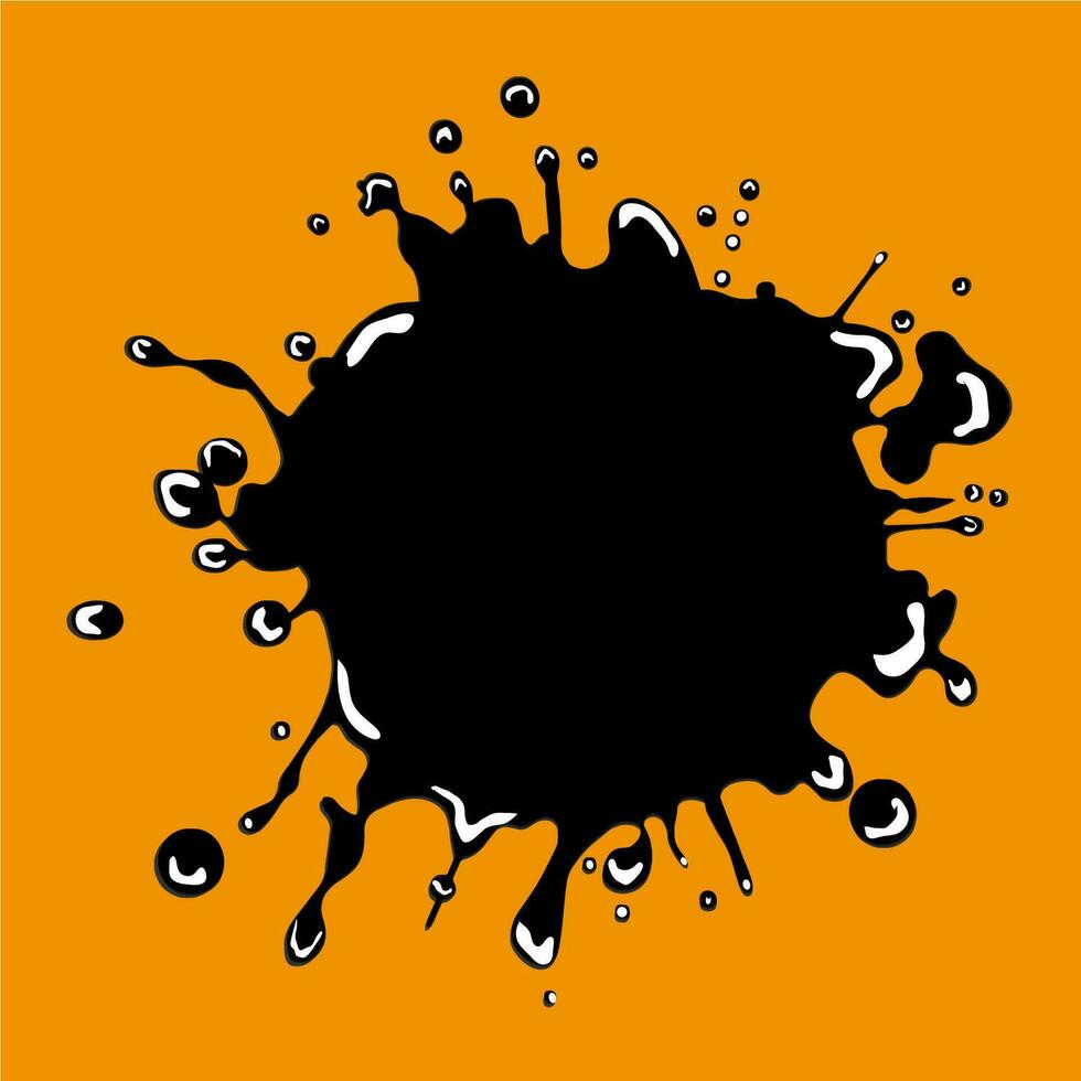 olio spruzzo illustrazione al di sopra di arancia sfondo vettore