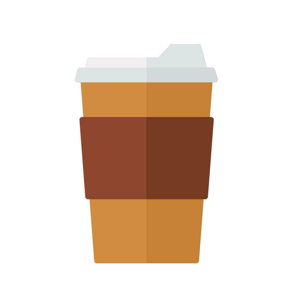 piatto caldo caffè per partire icona logo animato cartone animato vettore isolato su bianca sfondo