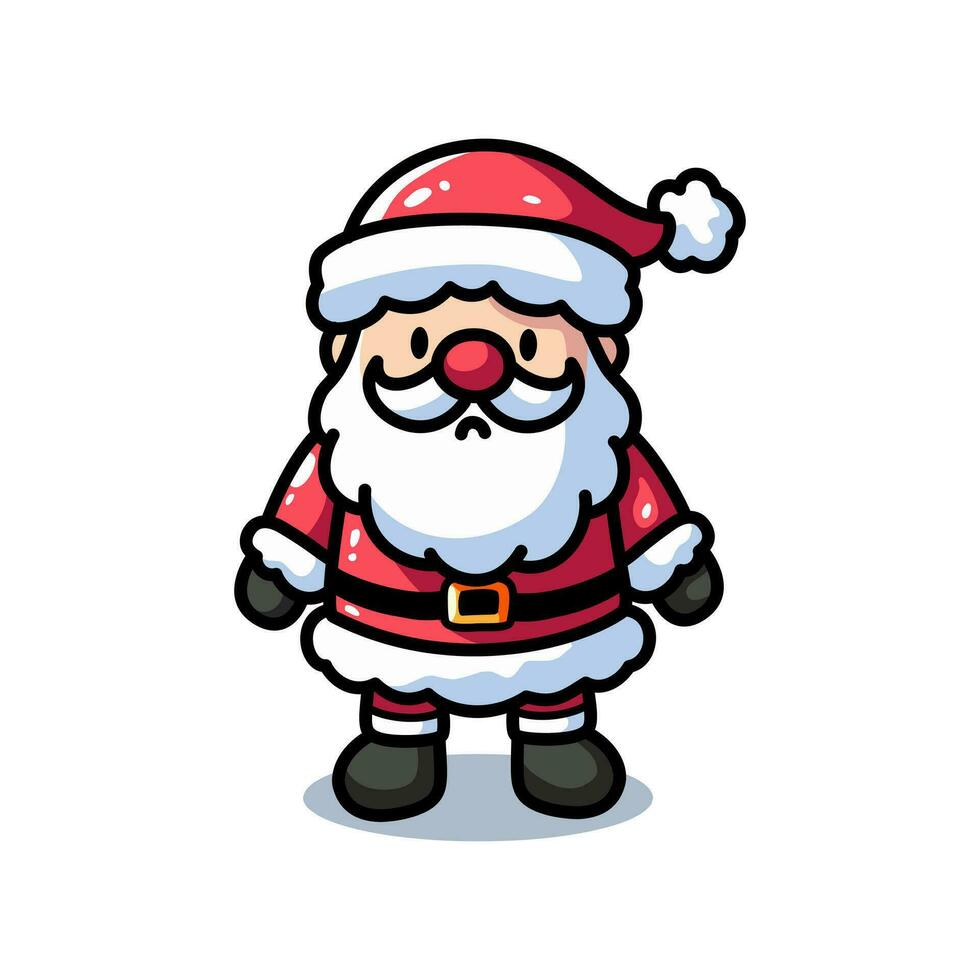 carino Santa Claus cartone animato isolato su un' bianca sfondo vettore