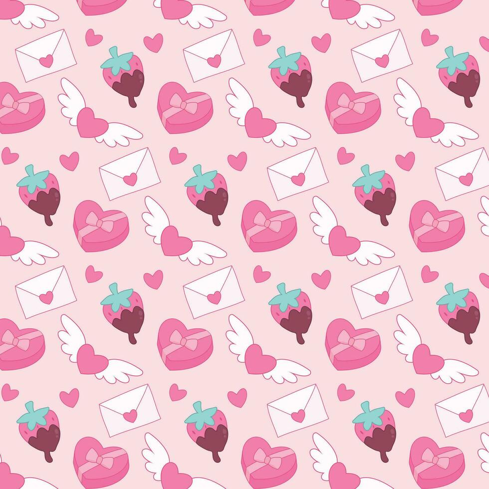 carino San Valentino a tema arte con semplice colore. amore San Valentino decorazione vettore design icona arti