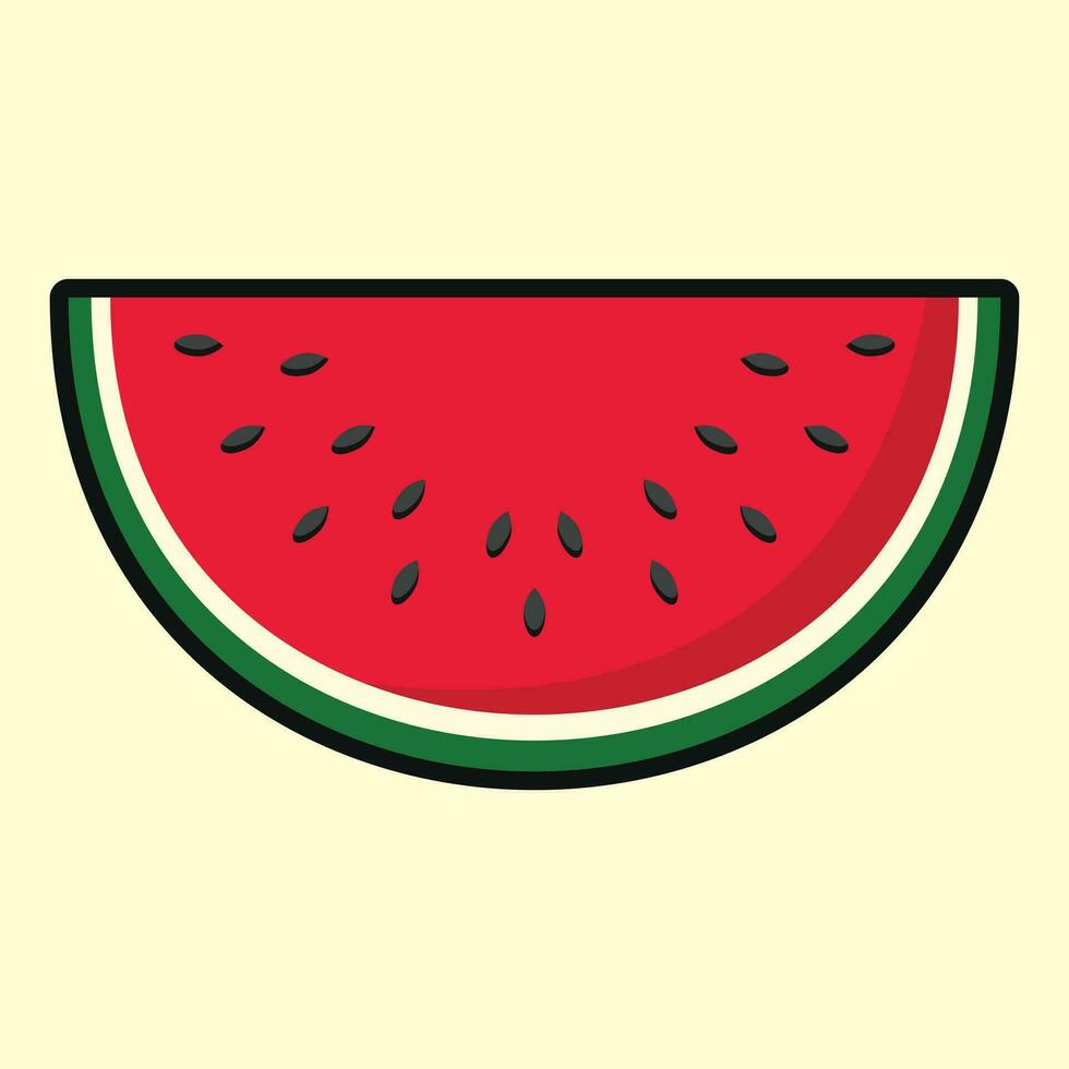 anguria Palestina simbolo per tranquillo, calmo nazione . verde, bianca, rosso, nero. fresco anguria frutta vettore