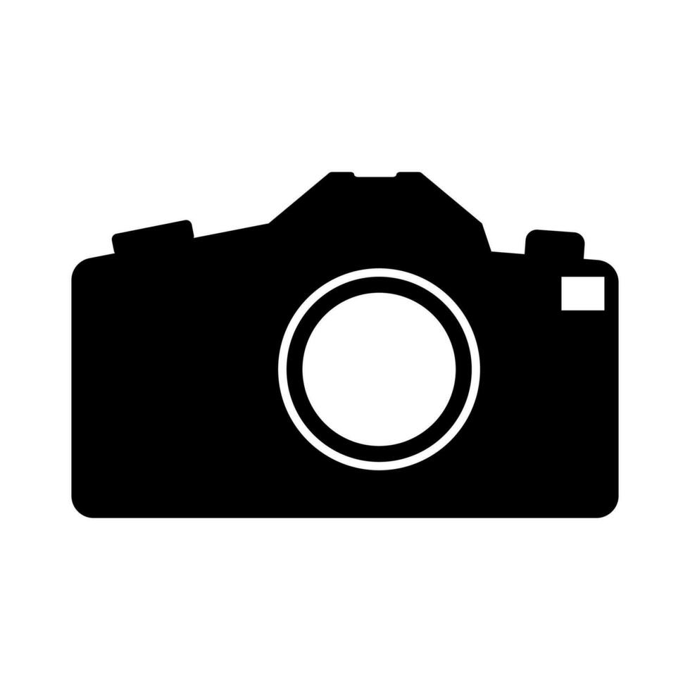 telecamera nero icona isolato su bianca sfondo vettore