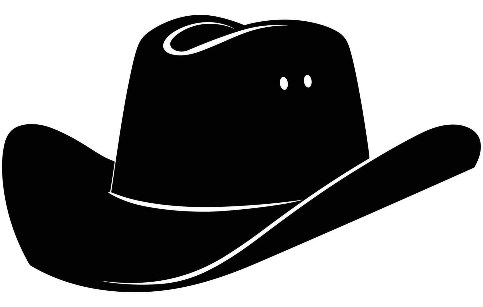 cowboy cappello logo design - silhouette semplice vettore