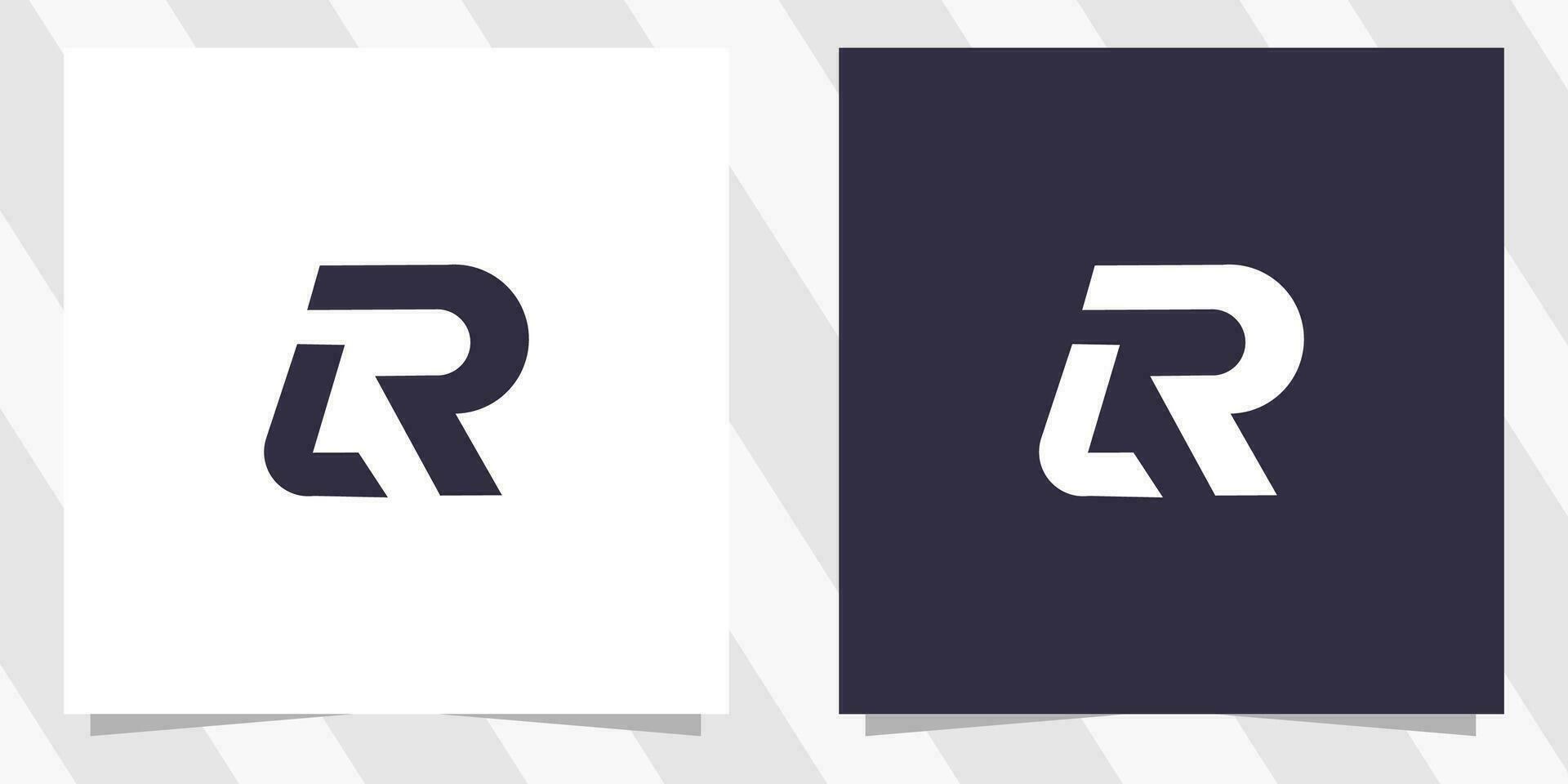 lettera lr rl logo design vettore