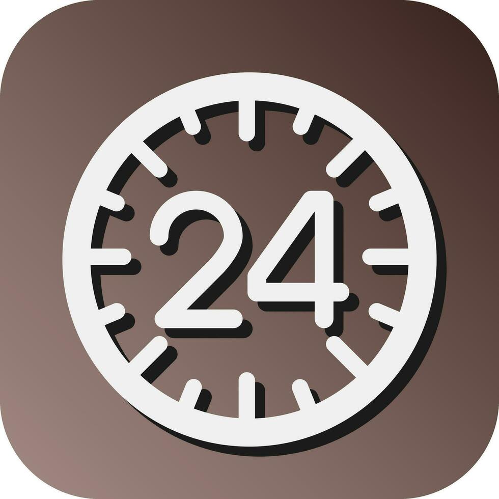 24 ore vettore glifo pendenza sfondo icona per personale e commerciale uso.