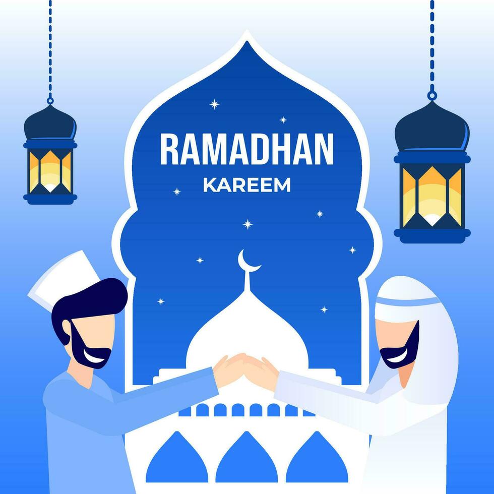 illustrazione vettore grafico cartone animato personaggio di Ramadhan