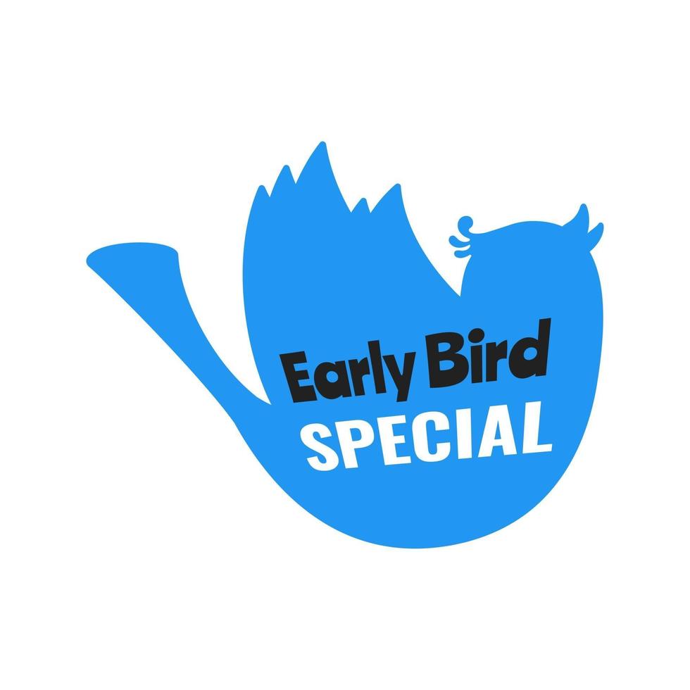 Early bird offerta speciale sconto vendita evento banner piatto stile design illustrazione vettoriale. vettore