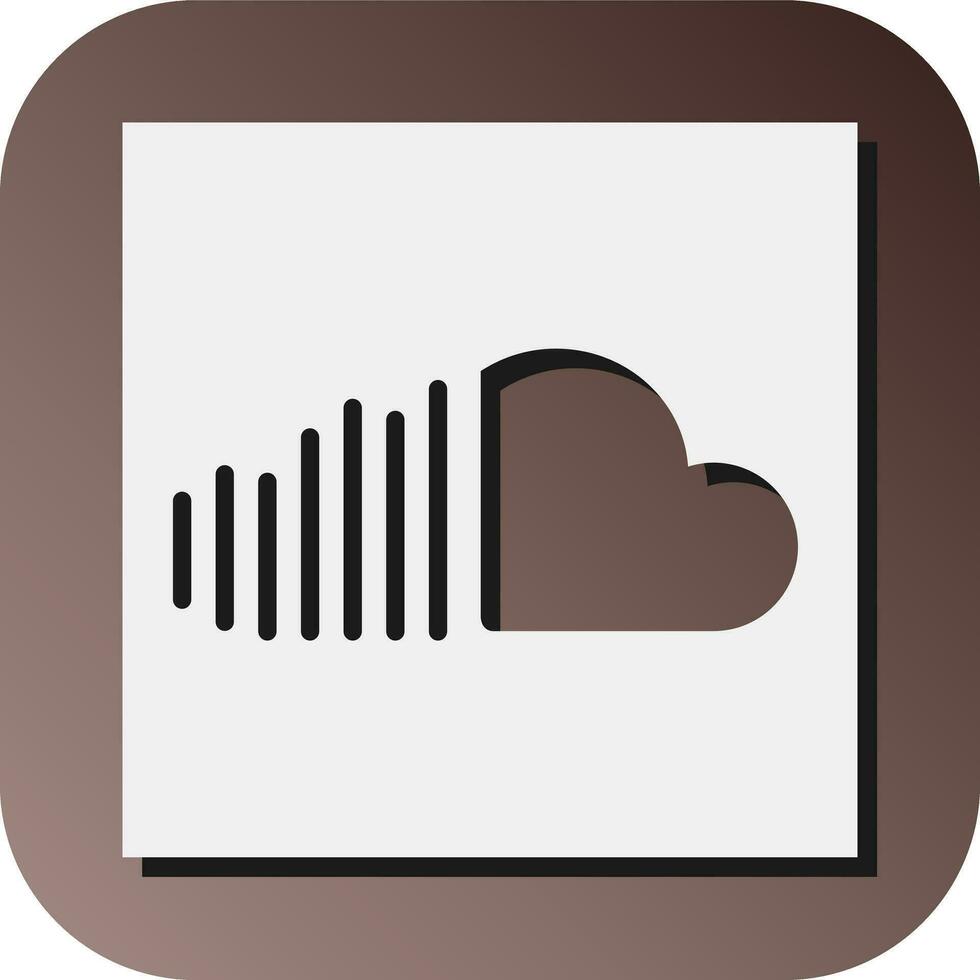 soundcloud vettore glifo pendenza sfondo icona per personale e commerciale uso.