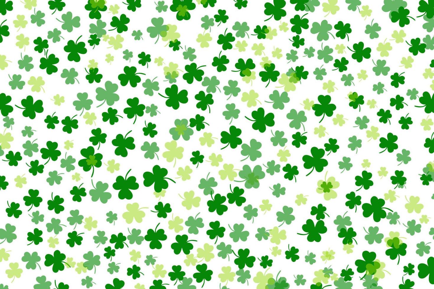 foglia di trifoglio design piatto sfondo verde motivo di sfondo illustrazione vettoriale