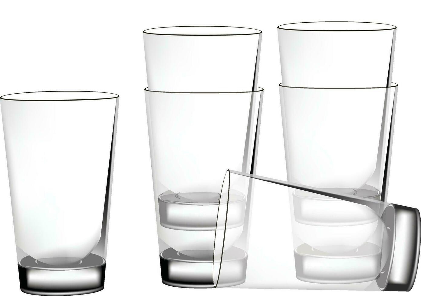 bicchiere bicchieri bicchiere bicchieri vettore