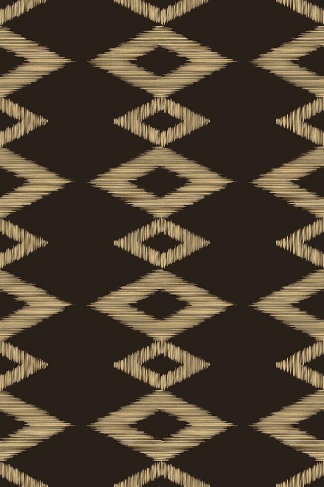 etnico ikat tessuto modello geometrico stile.africano ikat ricamo Marrone etnico orientale modello Marrone sfondo. astratto,vettore,illustrazione.trama,carta da parati,cornice,decorazione,tappeto,motivo. vettore