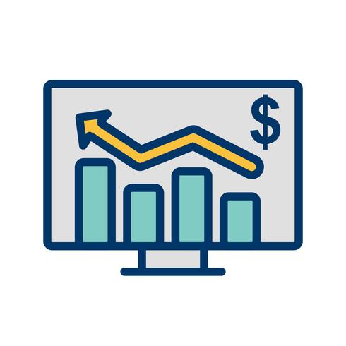 Icona di vettore del grafico commerciale