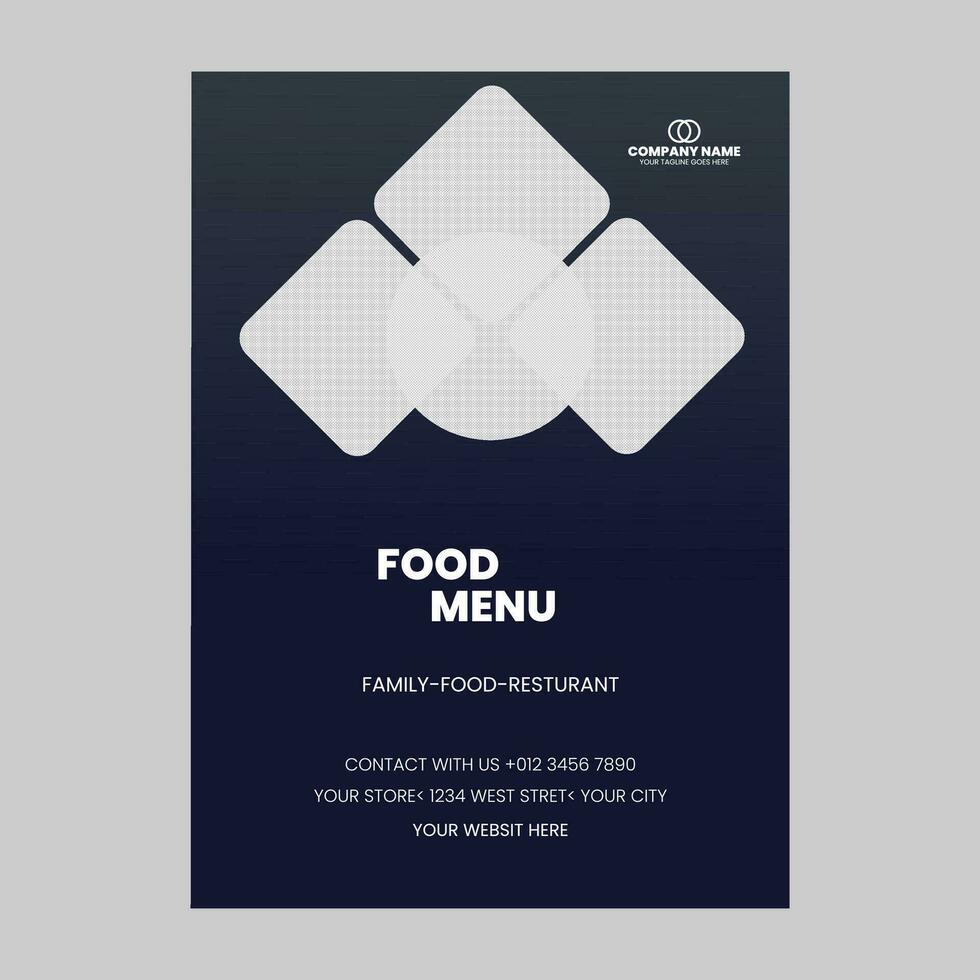 menu di cibo e modello di volantino del ristorante vettore
