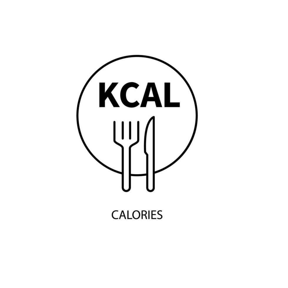 calorie concetto linea icona. semplice elemento illustrazione. calorie concetto schema simbolo design. vettore