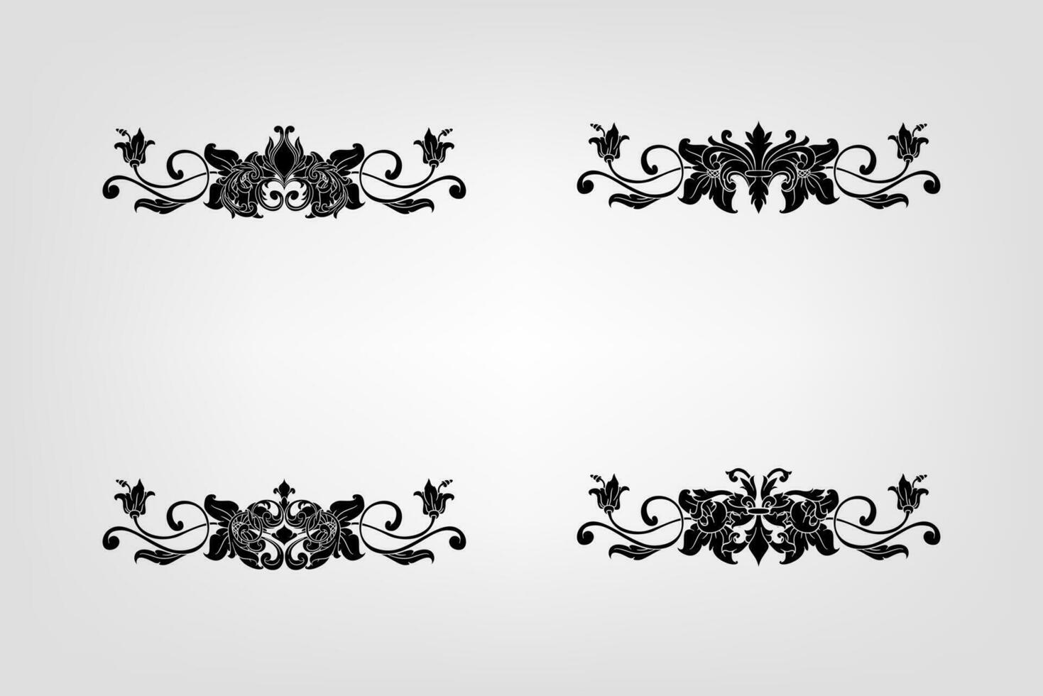 classico barocco filigrana decorazione ornamento Vintage ▾ floreale confine stile antico arte retrò vettore