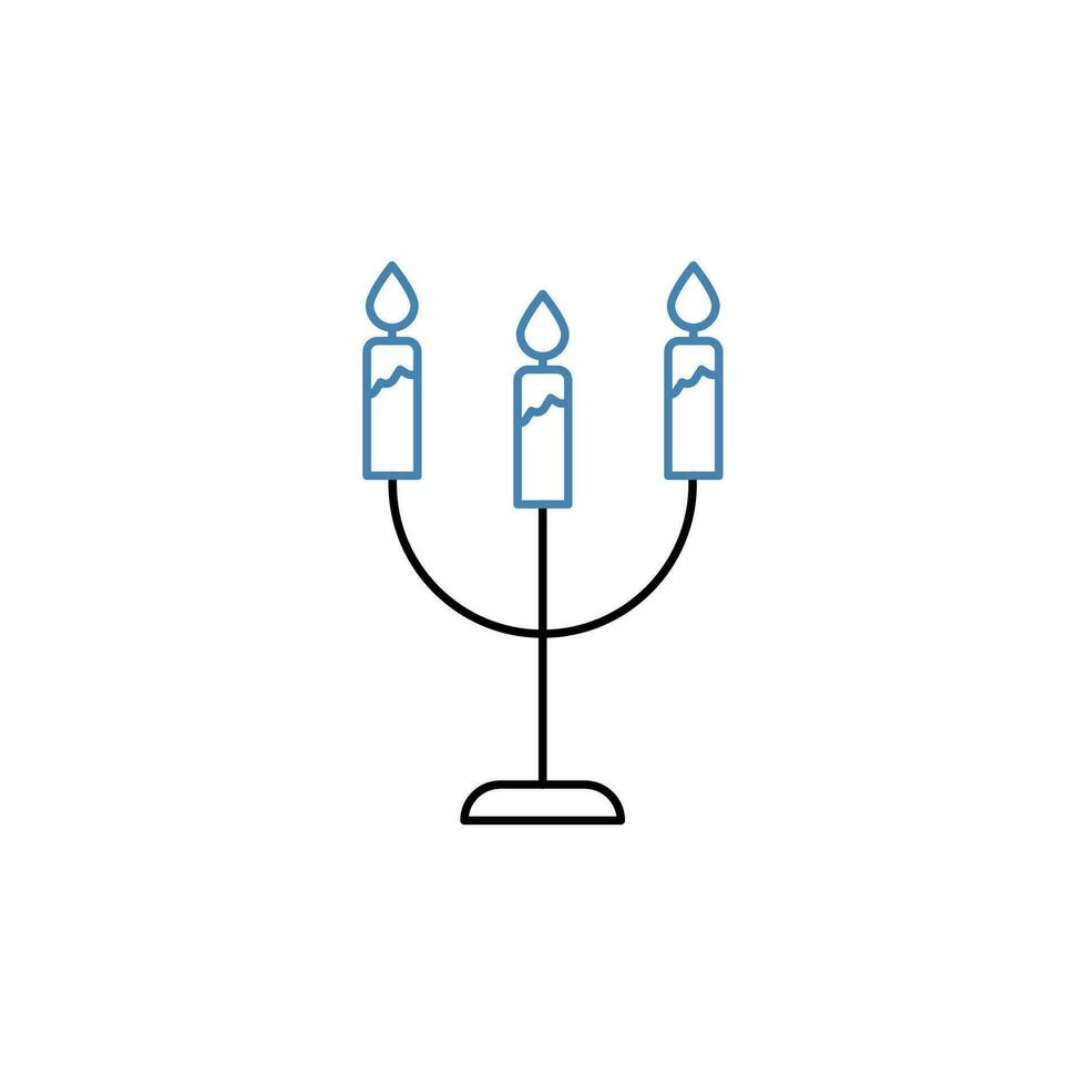 candele concetto linea icona. semplice elemento illustrazione. candele concetto schema simbolo design. vettore