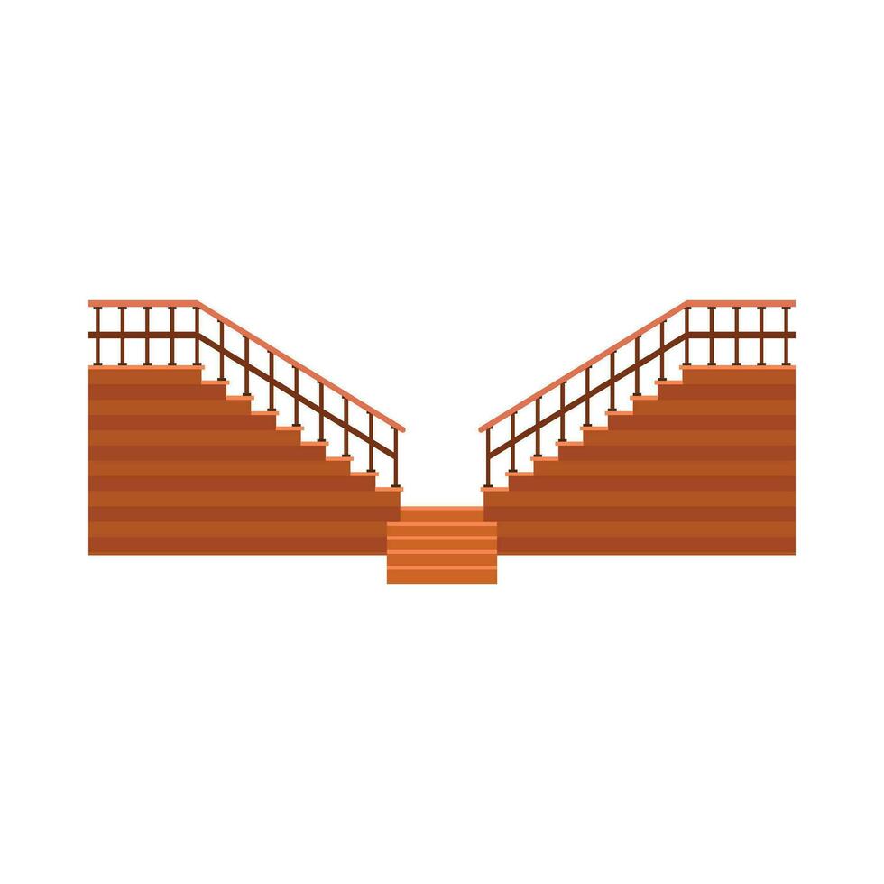 piatto illustrazione di le scale su isolato sfondo vettore