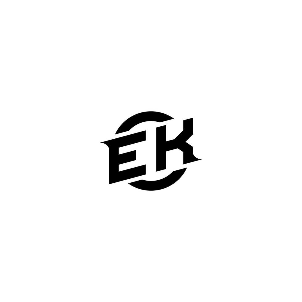 ek premio esport logo design iniziali vettore