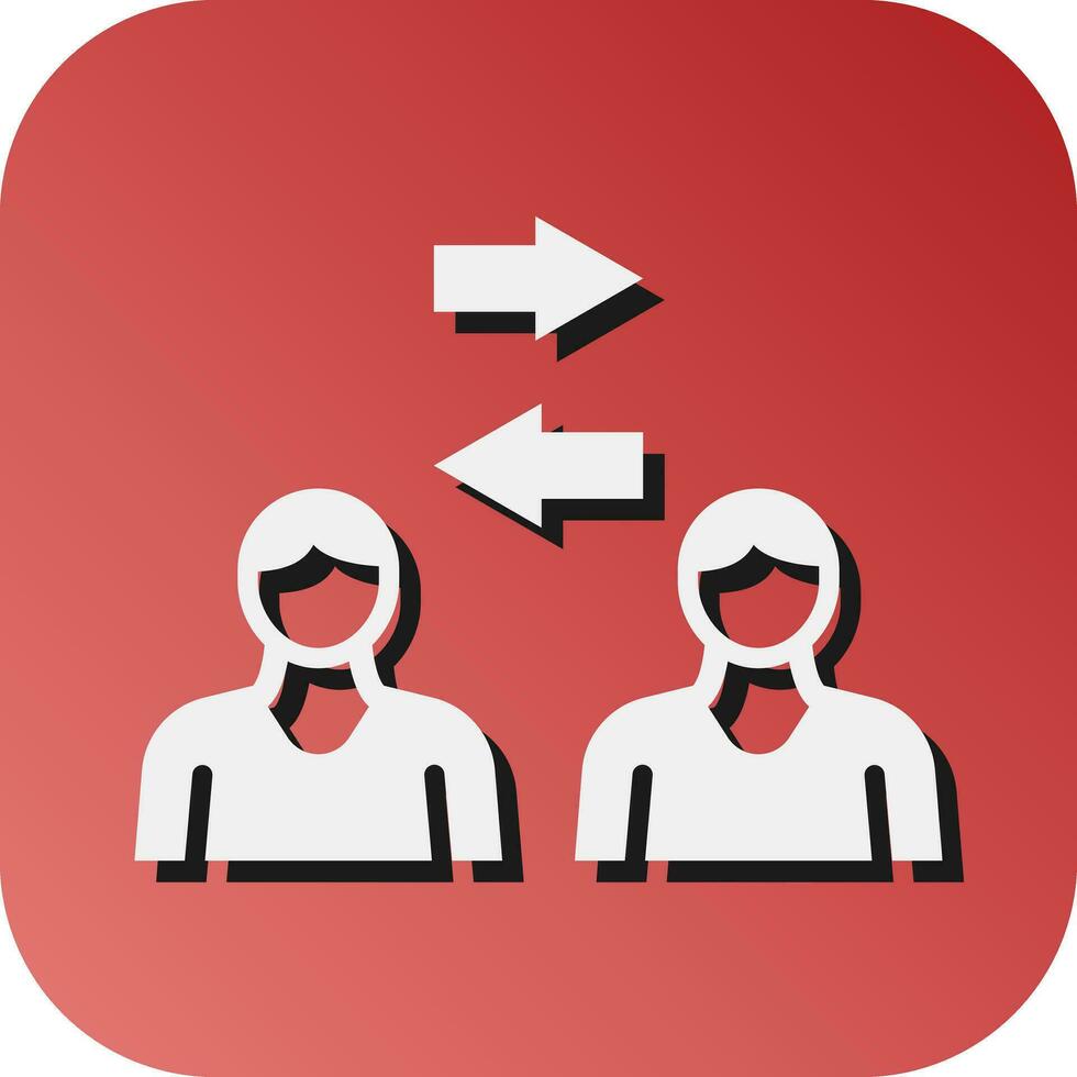 interpersonale relazioni vettore glifo pendenza sfondo icona per personale e commerciale uso.