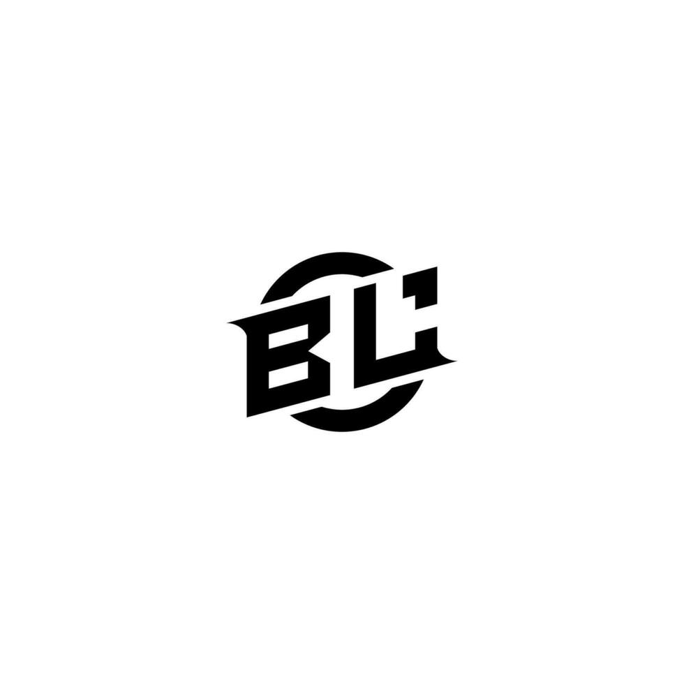 bl premio esport logo design iniziali vettore