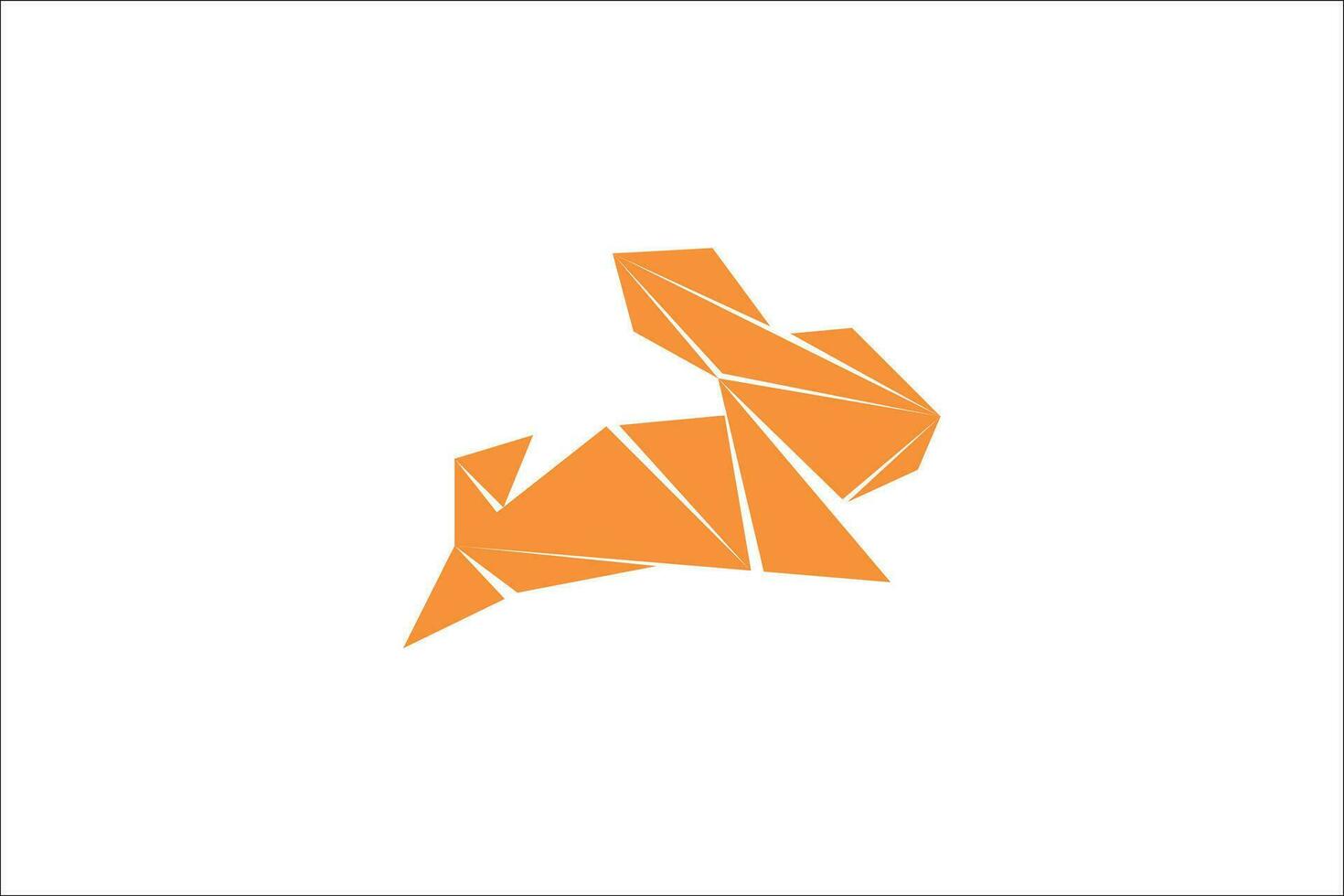 coniglio geometrico poligono disegno, logo design concetto illustrazione modello idea vettore