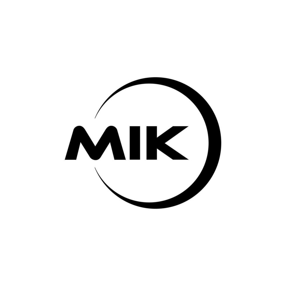 mik lettera logo disegno, ispirazione per un' unico identità. moderno eleganza e creativo design. filigrana il tuo successo con il Impressionante Questo logo. vettore