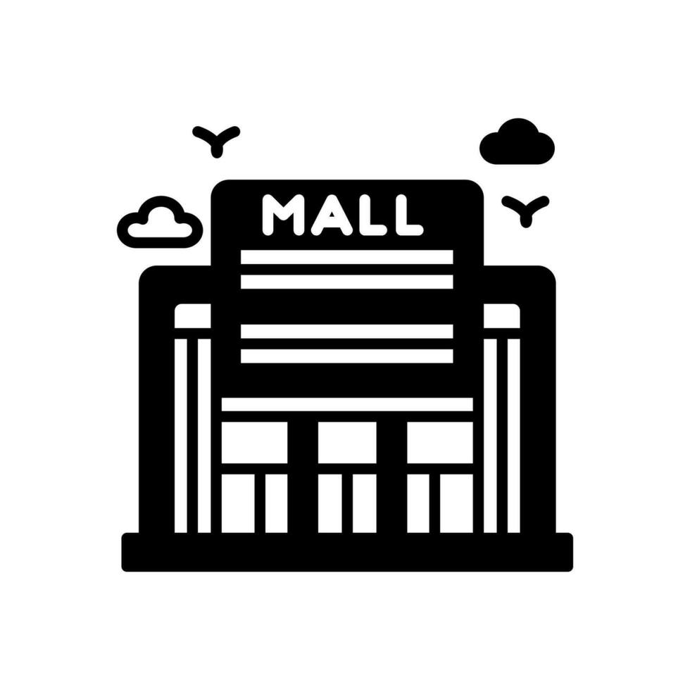 shopping mallicon nel vettore. illustrazione vettore