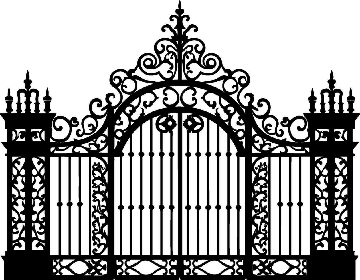 cancello o recinto icona design isolato su bianca sfondo. vettore illustrazione. ai generato illustrazione.