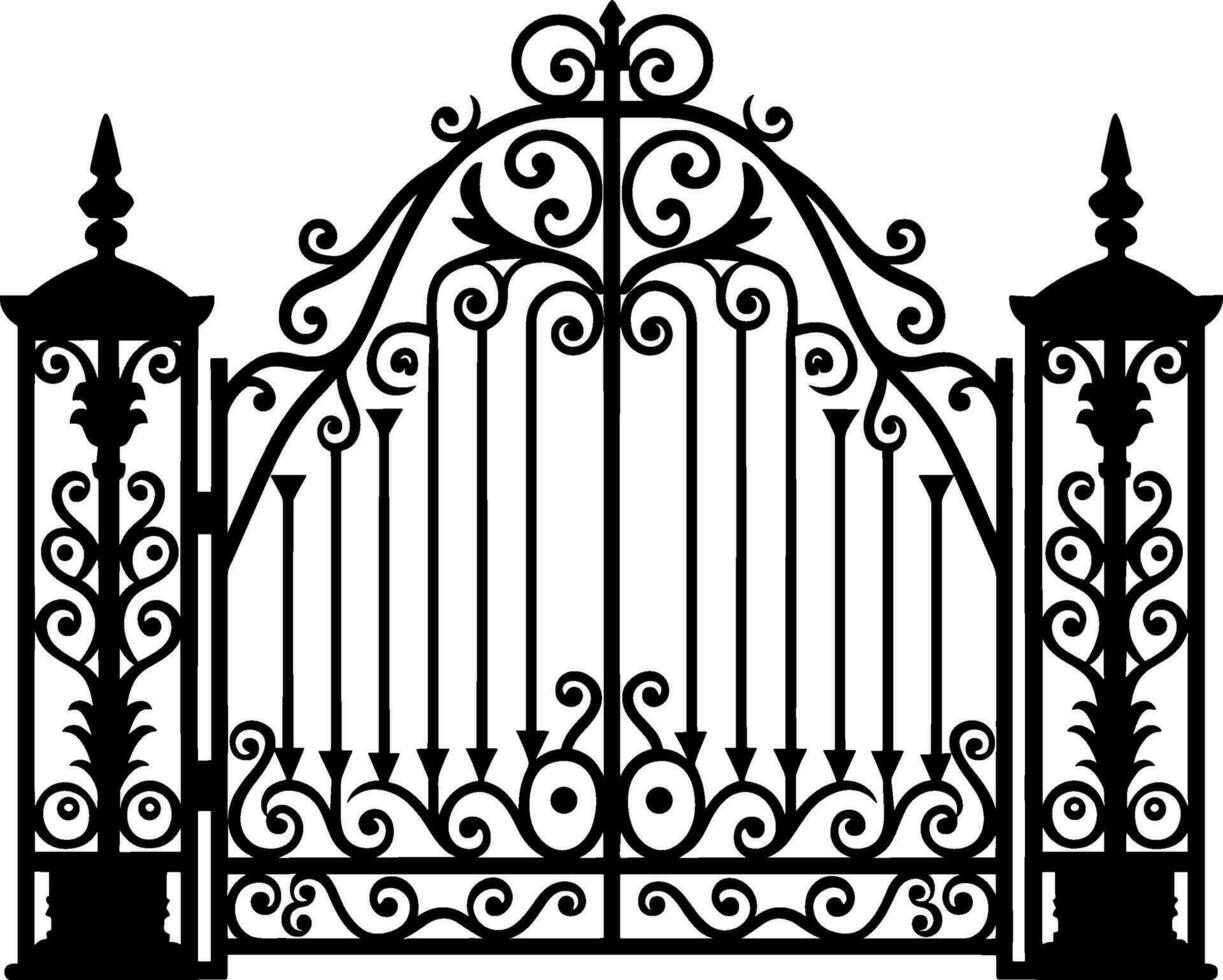 cancello o recinto icona design isolato su bianca sfondo. vettore illustrazione. ai generato illustrazione.