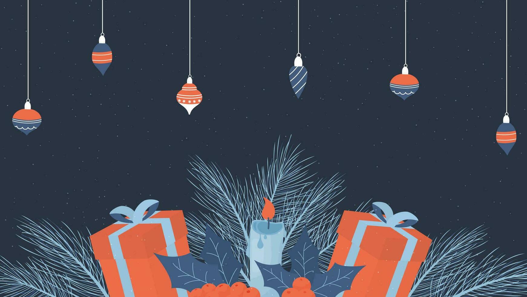 disegno della cartolina d'auguri di Natale vettore