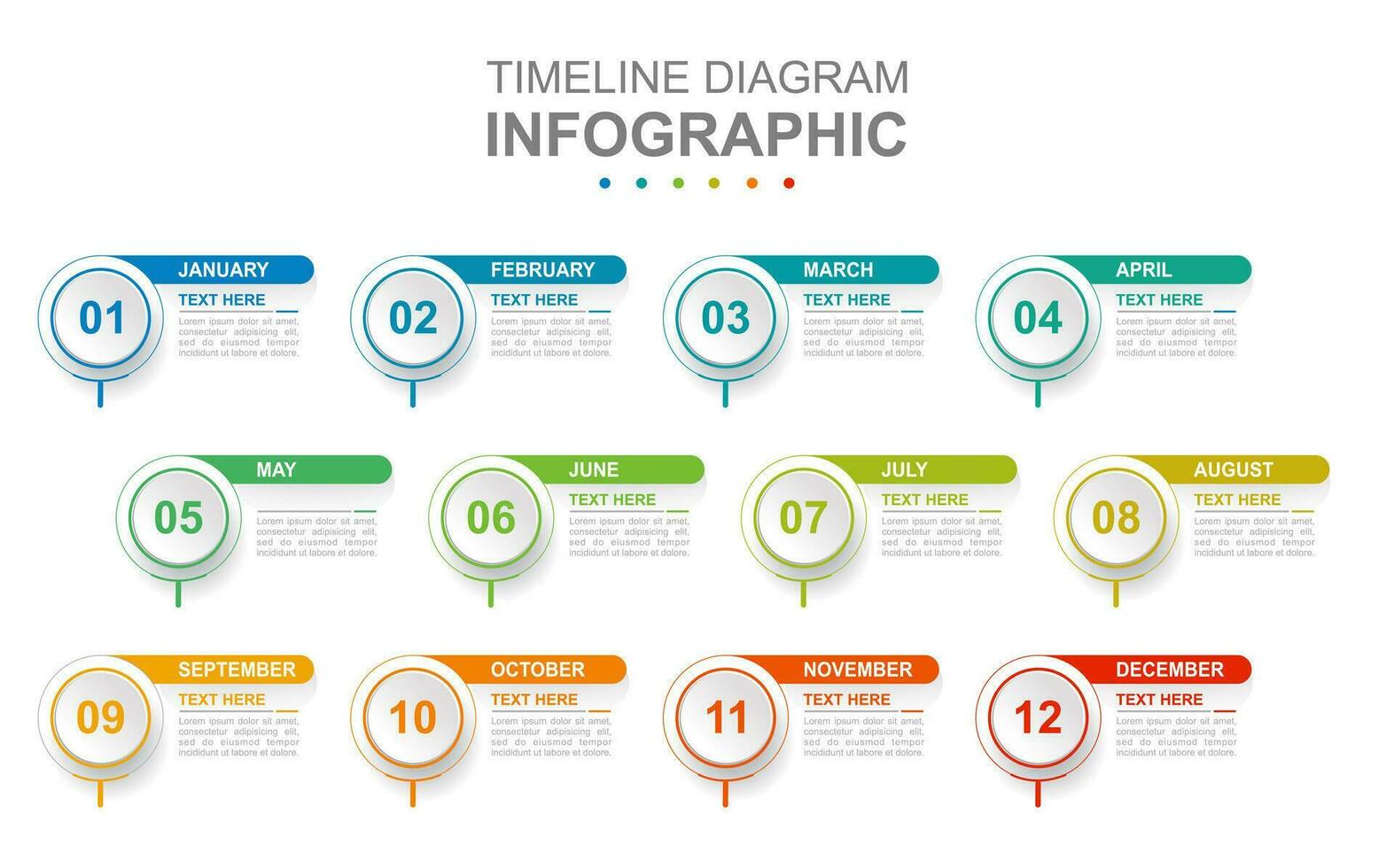 Infografica attività commerciale modello. minimo Infografica modello design con numeri 12 opzioni o passi. concetto presentazione. vettore