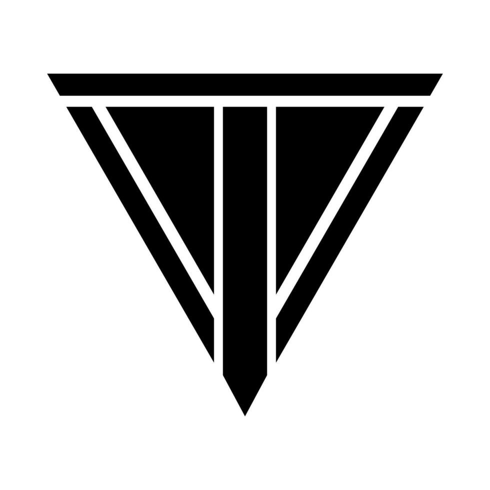 creativo triangolo astratto pendenza icona logo design vettore