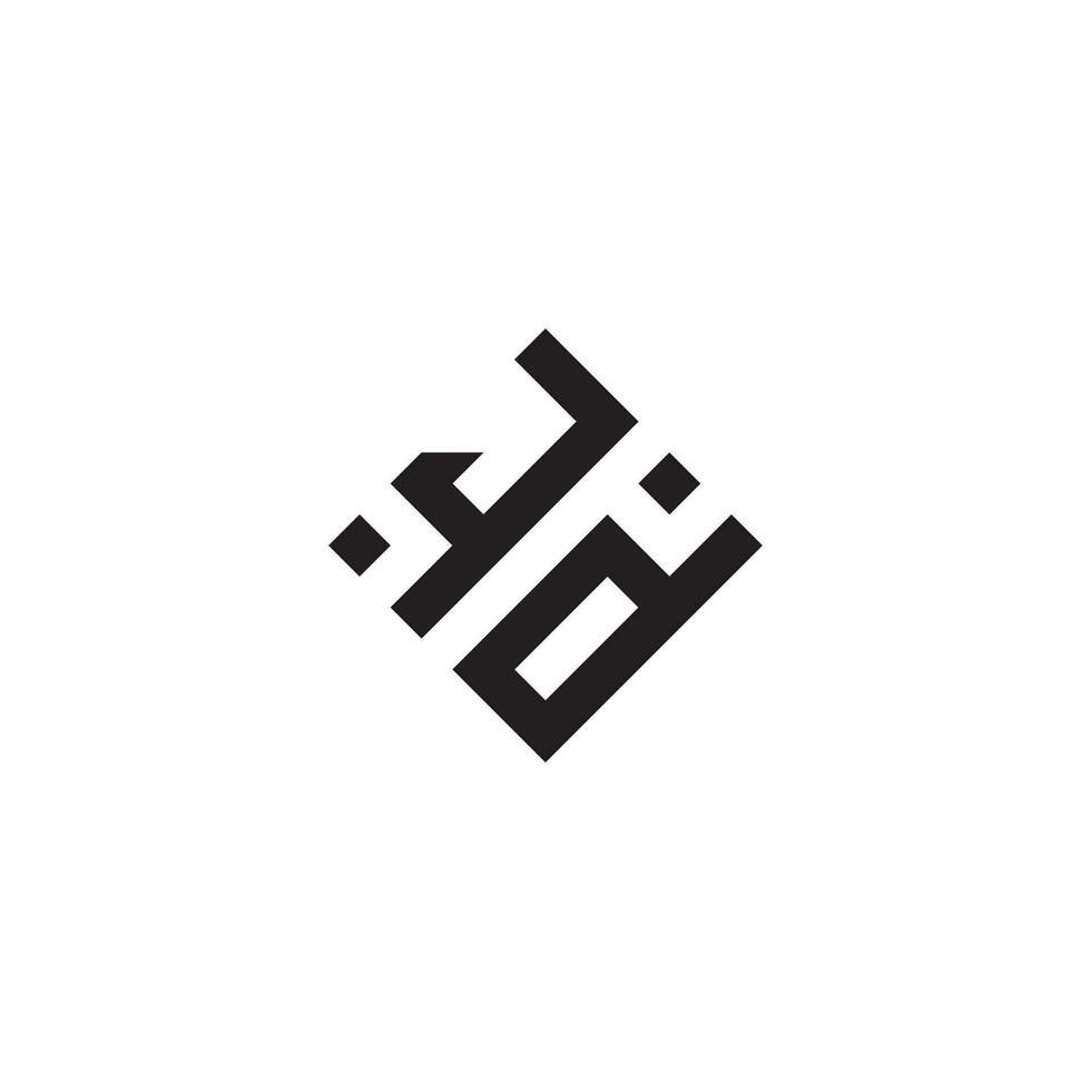 dj geometrico logo iniziale concetto con alto qualità logo design vettore