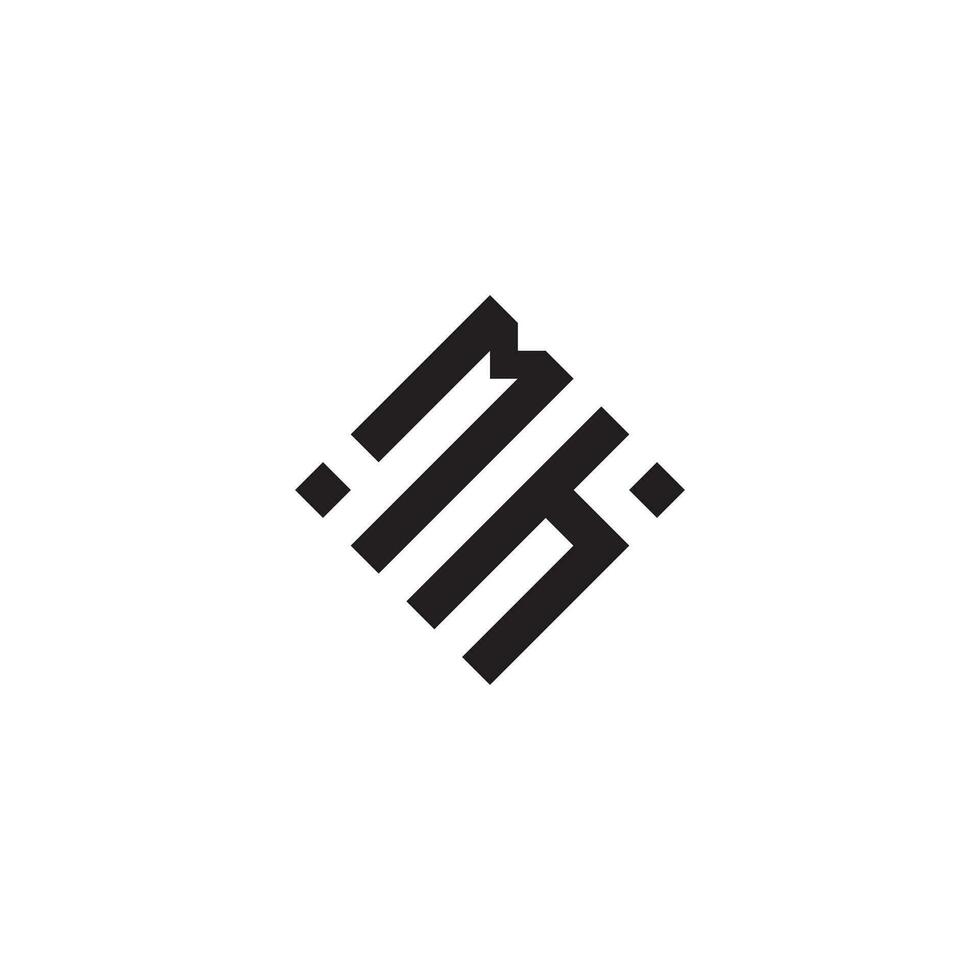hm geometrico logo iniziale concetto con alto qualità logo design vettore