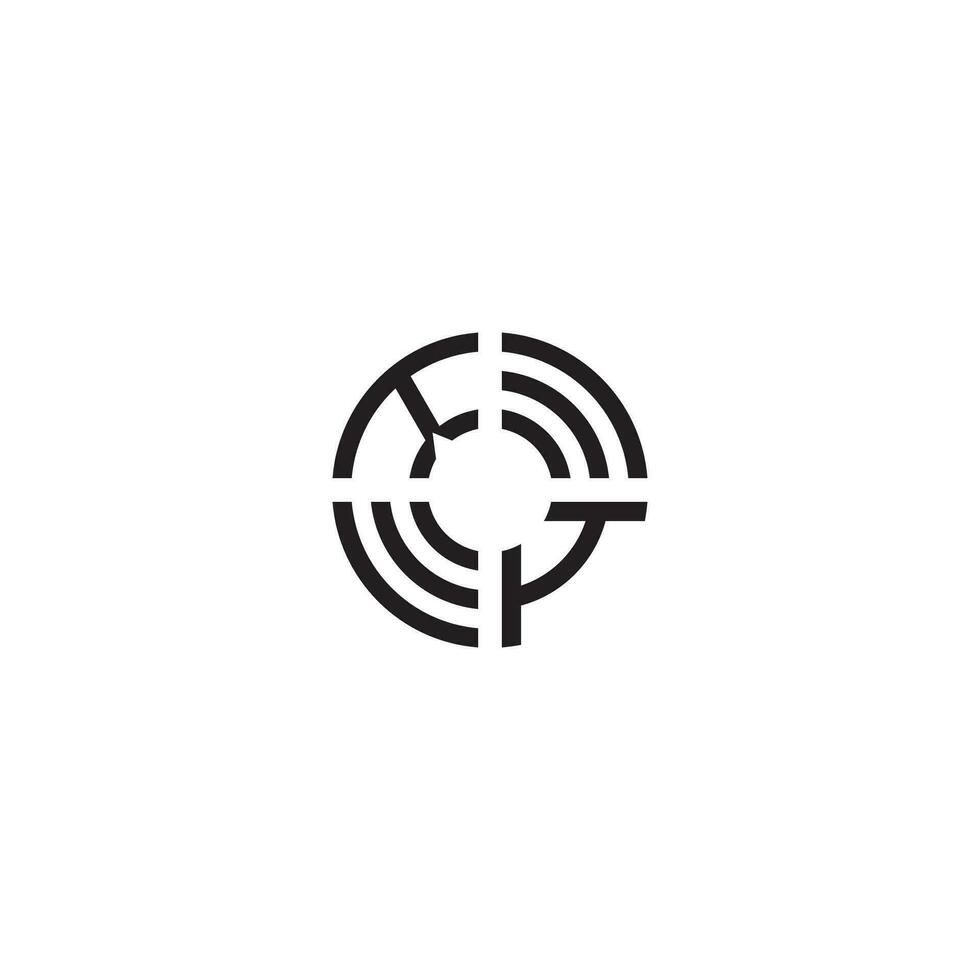 ik cerchio linea logo iniziale concetto con alto qualità logo design vettore